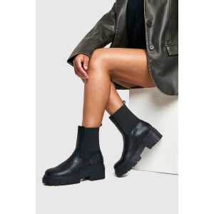 Bottes Chelsea À Coupe Large Avec Semelle Cloutée - Noir - 38, Noir