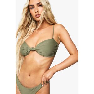 Swimwear Essentials Haut De Bikini Bandeau Pour Poitrine Pleine - Vert Kaki - 40, Vert Kaki