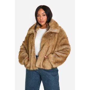 "Plus" Premium Manteau À Col En Synthétique - Beige Sable - 56, Beige Sable