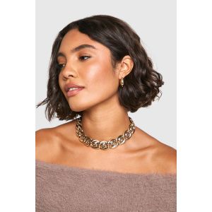 Collier À Chaîne Épaisse - Jaune Or - One Size, Jaune Or