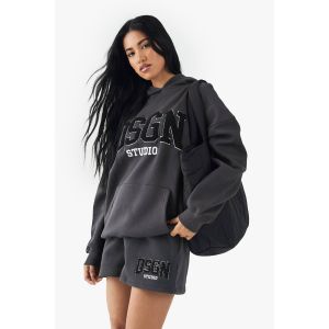 Dsgn Studio Toweling Applique Sweat Short - Gris Anthracite - S, Gris Anthracite