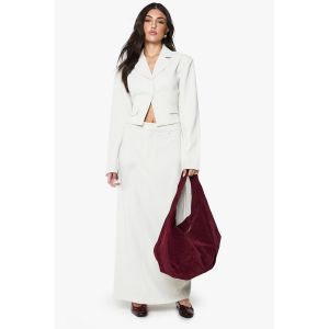 Jupe Maxi Tissée Sur Mesure - Blanc Écru - 38, Blanc Écru