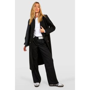 Manteau Long À Double Boutonnage - Noir - 40, Noir