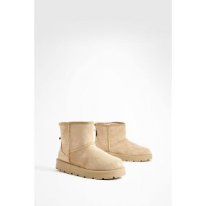boohoo Femmes Mini Bottes Cosy | Sable | Taille: 37
