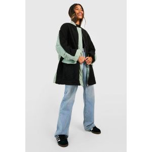 Teddy Blouson Bomber En Synthétique - Noir - 38, Noir