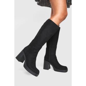 Platform Knee High Boots - Noir - 41, Noir