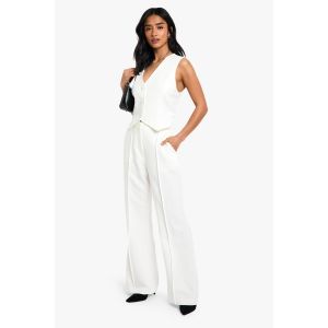 "Petite" Essentail Flare Leg Trouser - Blanc Ivoire - 34, Blanc Ivoire