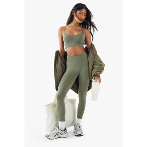 Legging Premium Sculpt Sans Couture À Effet Relevé Des Fesses - Vert Kaki - L, Vert Kaki