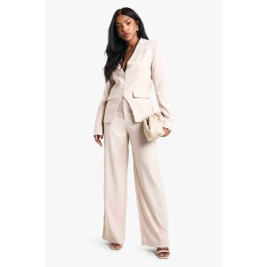 Pantalon Tissé Sur Mesure À Jambe Droite - Blanc Cassé - 44, Blanc Cassé