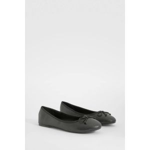 Ballerines À Détail De Nœud - Noir - 39, Noir