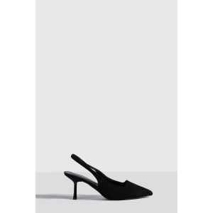 Chaussure De Ville À Talon Aiguille Bas Avec Bride Arrière - Noir - 36, Noir