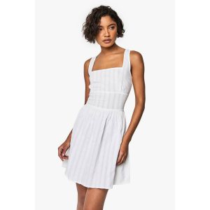 Robe Mini En Seersucker Rayée Pour Grandes Tailles - Blanc - 40, Blanc