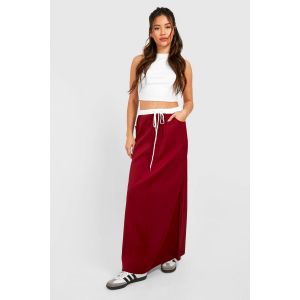 Détail De La Taille Jupe Maxi - Rouge Cerise - 36, Rouge Cerise