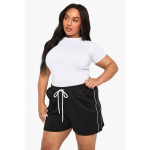 Shorts Tricot "Plus" À Rayures Latérales - Noir - 46, Noir
