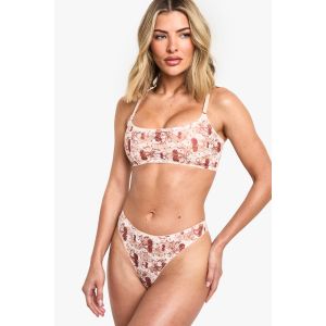 Cherry Lace Scoop Bralette & Ensemble Brésilien - Blanc Cassé - M, Blanc Cassé
