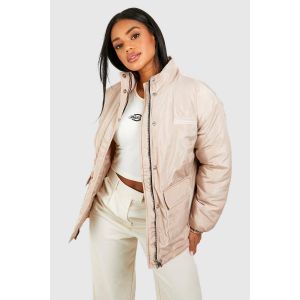 Parka À Détails De Poche - Gris Pierre - 42, Gris Pierre