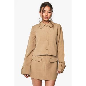 Chemisette Taillée En Tissu Tissé - Jaune Moutarde - 38, Jaune Moutarde