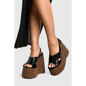 Compensés Crossover À Détails Liège - Noir - 39, Noir