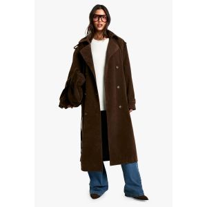 Trench-Coat Look Suédé Vintage - Marron Chocolat - 44, Marron Chocolat