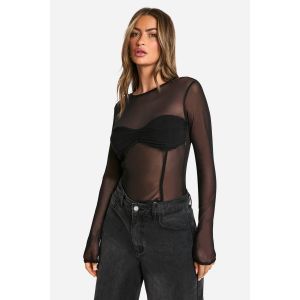 Haut En Maille Avec Twist À L'Avant Et Manches Longues - Noir - 38, Noir