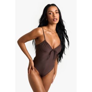 Maillot De Bain Essentiel À Armatures - Marron Chocolat - 40, Marron Chocolat