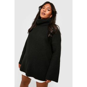 Robe-Shirt 2 En 1 En Tricot Épais À Col Roulé - Noir - 44-46, Noir