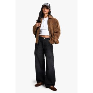 "Petite" Basic Boyfriend Jean - Noir Délavé - 8/26L, Noir Délavé
