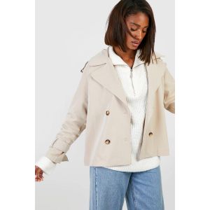 Double-Breasted Short Trench - Gris Pierre - 40, Gris Pierre