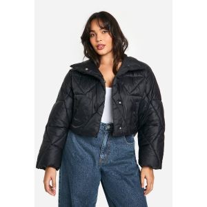 "Plus" Manteau Doudoune Matelassé Grande Taille - Noir - 54, Noir