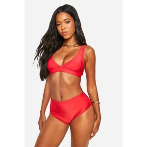 Essentials Culotte Bikini Taille Haute - Rouge - 40, Rouge