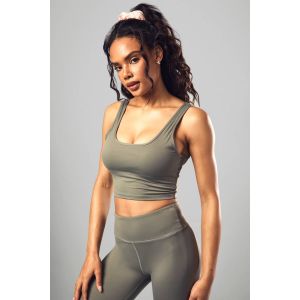 Dsgn Studio Supersoft Peached Sculpt Soutien Léger Pour Sportives - Vert Kaki - Xxl, Vert Kaki