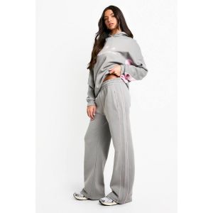 Pantalon Jogging À Jambe Droite Avec Détails En Passepoil - Gris Clair - L, Gris Clair