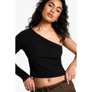 Boohoo Basics Haut À Une Épaule - Noir - 42, Noir