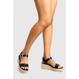 Compensées Basses Espadrille 2 Parties - Noir - 41, Noir