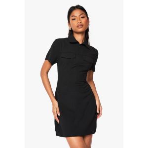 Robe Mini Structurée À Détail Zip - Noir - 36, Noir