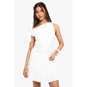 Jupe Micro Mini Plissée - Blanc Ivoire - 36, Blanc Ivoire