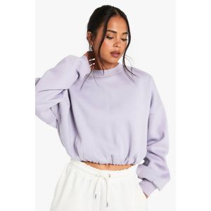 Sweat-Shirt Court À Ourlet Ballon - Lilas - S, Lilas