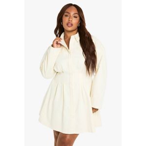 Robe Skater En Sergé "Plus" - Blanc Écru - 44, Blanc Écru