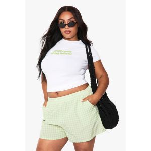 T-Shirt Ajusté "Plus" « Les Jolies Filles Boivent Du Matcha » - Blanc - 52, Blanc