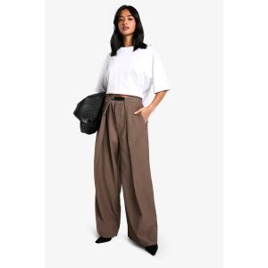 Pantalon Tailleur À Plis Ceinturé Pour "Petite"s Tailles - Mauve - 34, Mauve
