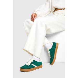 Baskets À Lacets À Semelle En Gomme - Vert Foncé - 38, Vert Foncé