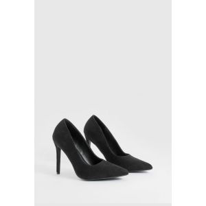 Chaussures De Cour À Talon Aiguille Haut Pour Pieds Larges - Noir - 41, Noir