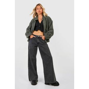 Jeans Acid Wash À Jambe Larges - Noir - 42, Noir