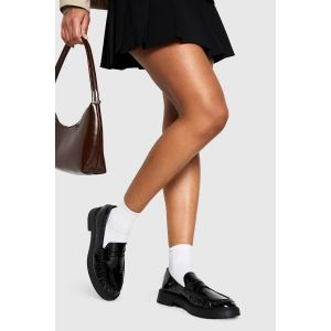 Mocassins Vernis Froncés - Noir - 36, Noir