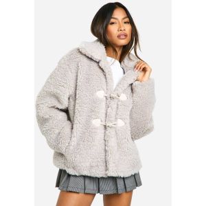 Afficher Les Détails Du Manteau Teddy En Fourrure - Gris - 38, Gris