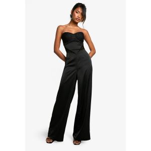 Combinaison Corset Sweetheart Avec Détails En Dentelle - Noir - 44, Noir