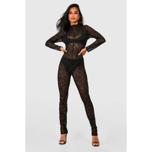 Combinaison En Mesh Effet Toile D'Araignée Halloween - Noir - 38, Noir
