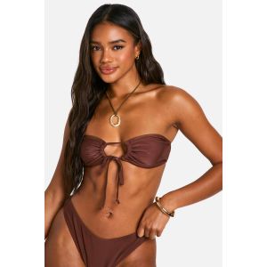 Haut De Bikini Bandeau - Marron Chocolat - 44, Marron Chocolat