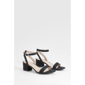 Talons Wide Fit Low Block Barely There - Noir - 36, Noir