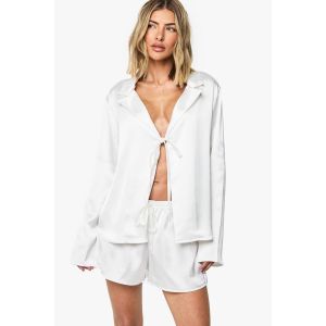 Chemise En Satin De Mariée - Blanc Ivoire - 42, Blanc Ivoire